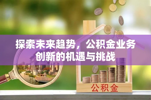 沐川探索未来趋势，公积金业务创新的机遇与挑战