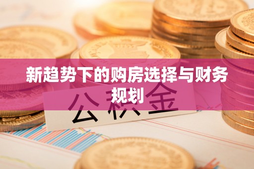 沐川新趋势下的购房选择与财务规划