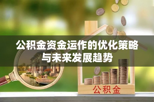 沐川公积金资金运作的优化策略与未来发展趋势