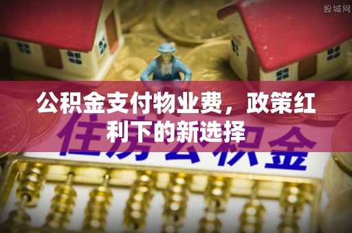 沐川公积金支付物业费，政策红利下的新选择