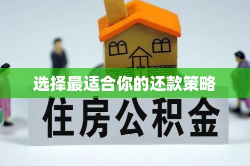 沐川选择最适合你的还款策略